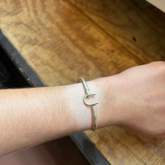 Handmade St. Croix Sterling Silver Hook Bracelet - 925 - Picture 5 of 8